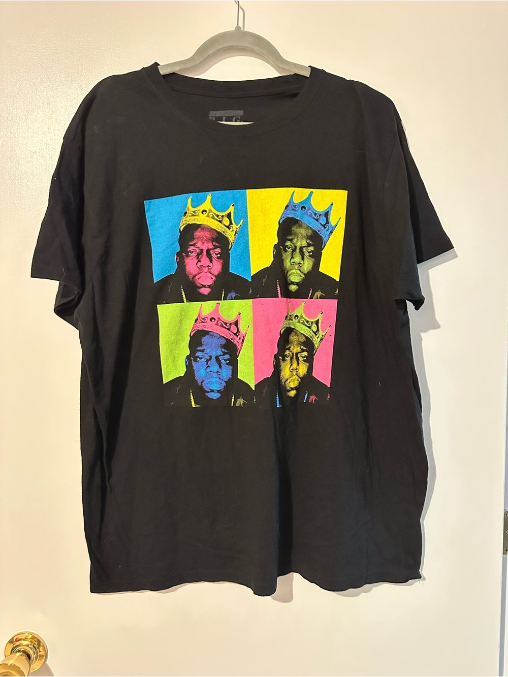 Target Black Short Sleeve Tee with Multicolor Pop Portrait Print